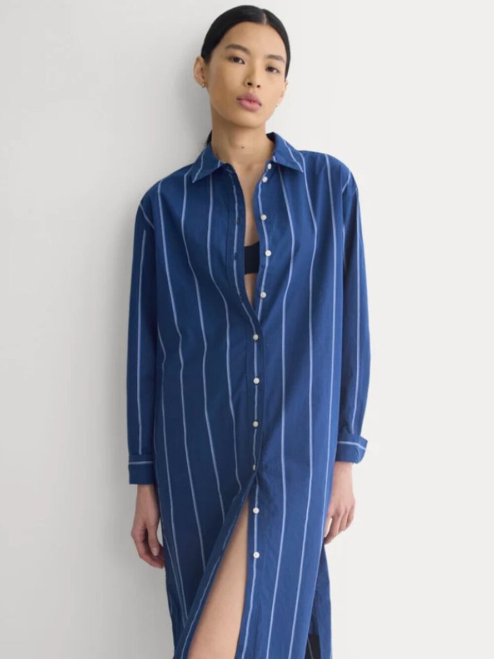 Midi Shirtdress in Estate Blue by Everlane